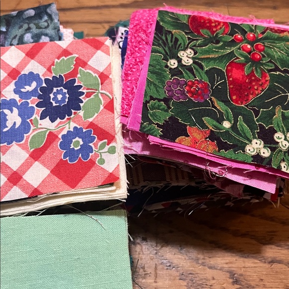 Vintage quilt funky colorful Colorful Fabric Squares for Quilting - Picture 6 of 6